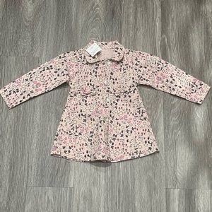 Pink Floral pea toddler coat